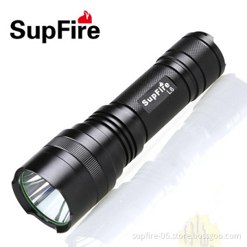 Aluminum alloy IP67 rating 18650 rechargeable LED flashlight SupFire L6